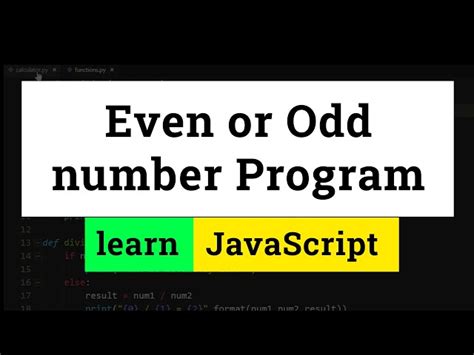 is odd javascript|JavaScript Odd or Even: Check if a Number is Odd or Even.